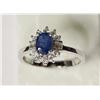 Image 2 : #12-STERLING SILVER CRYSTAL SAPPHIRE RING