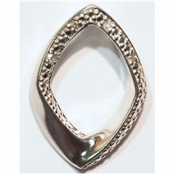 #14-STERLING SILVER DIAMOND PENDANT