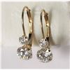 Image 1 : #15-10KT YELLOW GOLD CUBIC ZIRCONIA EARRINGS