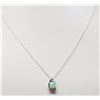 Image 1 : #21-STERLING SILVER DIAMOND OPAL PENDANT