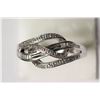 Image 1 : #23-STERLING SILVER DIAMOND(0.18CT) RING