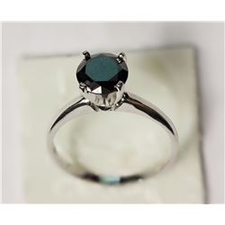 #26-14KT WHITE GOLD BLACK DIAMOND(1.55CT) RING