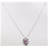 Image 1 : #42-STERLING SILVER CHAIN WITH CREATED PINK