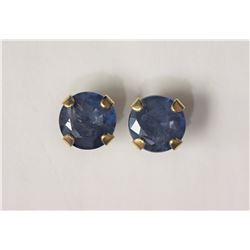 #43-14KT YELLOW GOLD BLUE SAPPHIRE