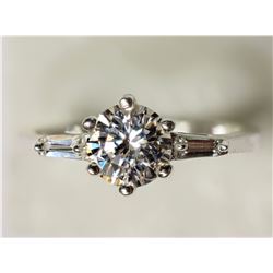 #44-STERLING SILVER CUBIC ZIRCONIA RING