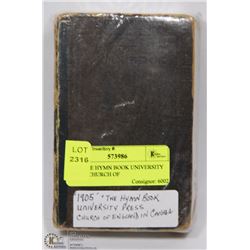 1905 THE HYMN BOOK UNIVERSITY PRESS CHURCH OF