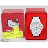 Image 1 : 3)HELLO KITTY WATCH WITH WHITE STRAP