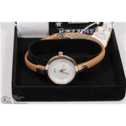 6) KEZZI WATCH WITH BROWN STRAP