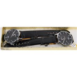 8) 2 WATCHES SWIDU WITH BLACK STRAP