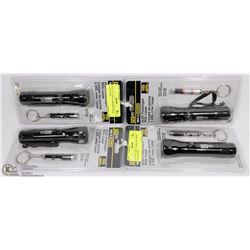 LOT OF FOUR 6LED FLASHLIGHT WITH LASER SETS
