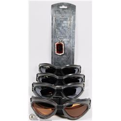 LOT WITH 4 PAIRS OF SPORTS GOGGLES SOLD WITH