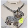Image 1 : RHINESTONE ELEPHANT PENDANT ON CHAIN