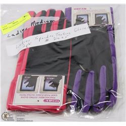 2PK LADIES SPANDEX TEXTING GLOVES