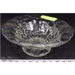 GLASS FRUIT BOWL WITH  FRUIT IMPRINT