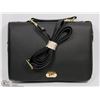 Image 1 : BLACK LEATHER CROSSBODY PURSE