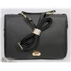 Image 1 : BLACK LEATHER CROSSBODY PURSE