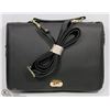 Image 1 : BLACK LEATHER CROSSBODY PURSE