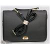 Image 1 : BLACK LEATHER CROSSBODY PURSE