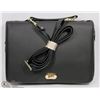 Image 1 : BLACK LEATHER CROSSBODY PURSE
