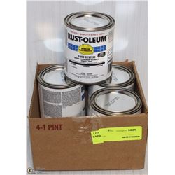 4 CANS OF RUSTOLEUM 5300 SYSTEM WATER-BASED EPOXY