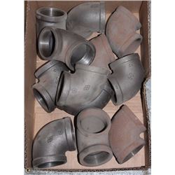 LOT OF 12, 3" CAST IRON ELBOWS