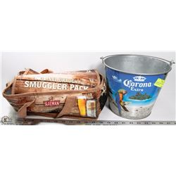 CORONA EXTRA MACCAW PARROT ICE BUCKET & A