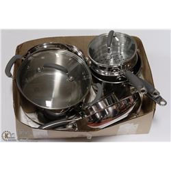 BOX W/ 10-PC KITCHENAID STAINLESS STEEL