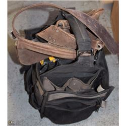 LEATHER CARPENTER'S TOOL BELT 5 POCKETS