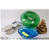 Image 1 : BLUE GLASS CANDY DISH AND MORE