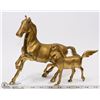 Image 1 : PAIR OF BRASS HORSES