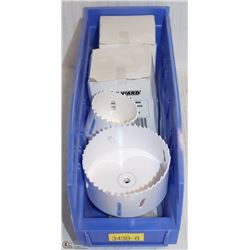 4 WESTWARD CUP SAWS W/ ARBORS - 3 X 1" , 1 X 3 3/8