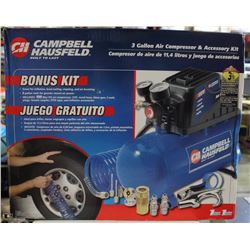 CAMPBELL HAUSFELD 3 GALLON AIR COMPRESSOR &