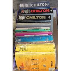BOX OF IMPORT CAR REPAIR MANUALS - TOYOTA, MAZDA,