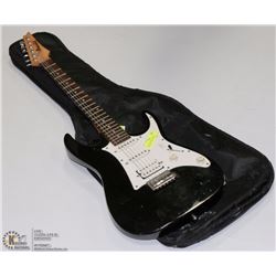 IBANEZ ELECTRIC GUITAR BURGUNDY WITH SOFT CASE.