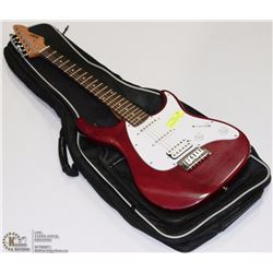 RED PEAVEY RAPTOR PLUS EXP ELECTRIC GUITAR W/ SOFT