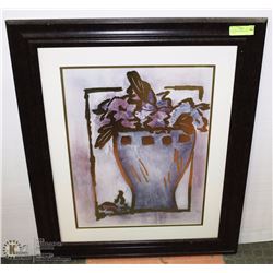 27"X34" WOOD FRAMED FLORAL PICTURE