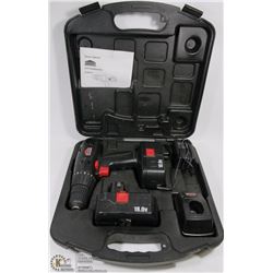 JOBMATE 18V CORDLESS DRILL W/2 BATTERIES & CHARGER