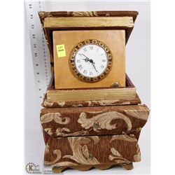 VINTAGE DECORATIVE STORAGE CHEST WITH CLOCK