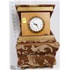 VINTAGE DECORATIVE STORAGE CHEST WITH CLOCK