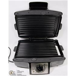 STAINLESS STEEL HAMILTON BEACH GRILL WITH DRIP