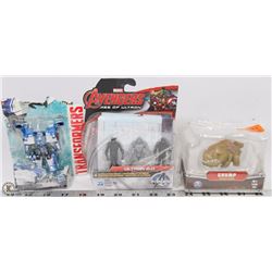 LOT OF MARVEL AVENGERS AND TRANSFORMERS ,GRUMP