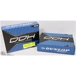 TWO BOXES OF 12 NEW DUNLOP SPORT GOLD BALLS.
