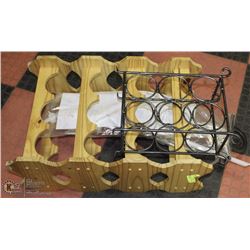 WINE MAKING PUMP W/ WOODEN WINE HOLDER