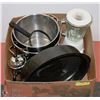 Image 1 : LARGE BOX W/2 LARGE POTS, COFFEE PRESS,
