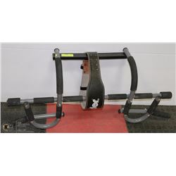 PRO-FIT IRON GYNM CHINUP BAR & WEIDER WORKOUT BELT