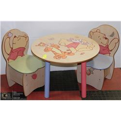 WINNIE THE POOH TABLE WITH 2 CHAIRS (HAS