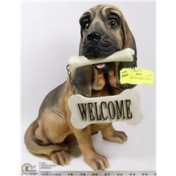 "WELCOME" HOUND DOG STATUE