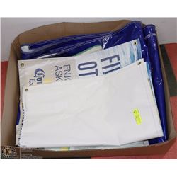 LOT OF FOUR MAN CAVE BANNERS INCL 5' LONG CORONA,