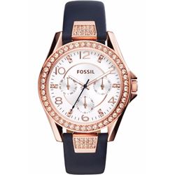 NEW FOSSIL RILEY DAYDATE WOMENS WATCH