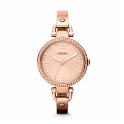 NEW FOSSIL GEORGIA ROSE-TONE STAINLESS STEEL WATCH
